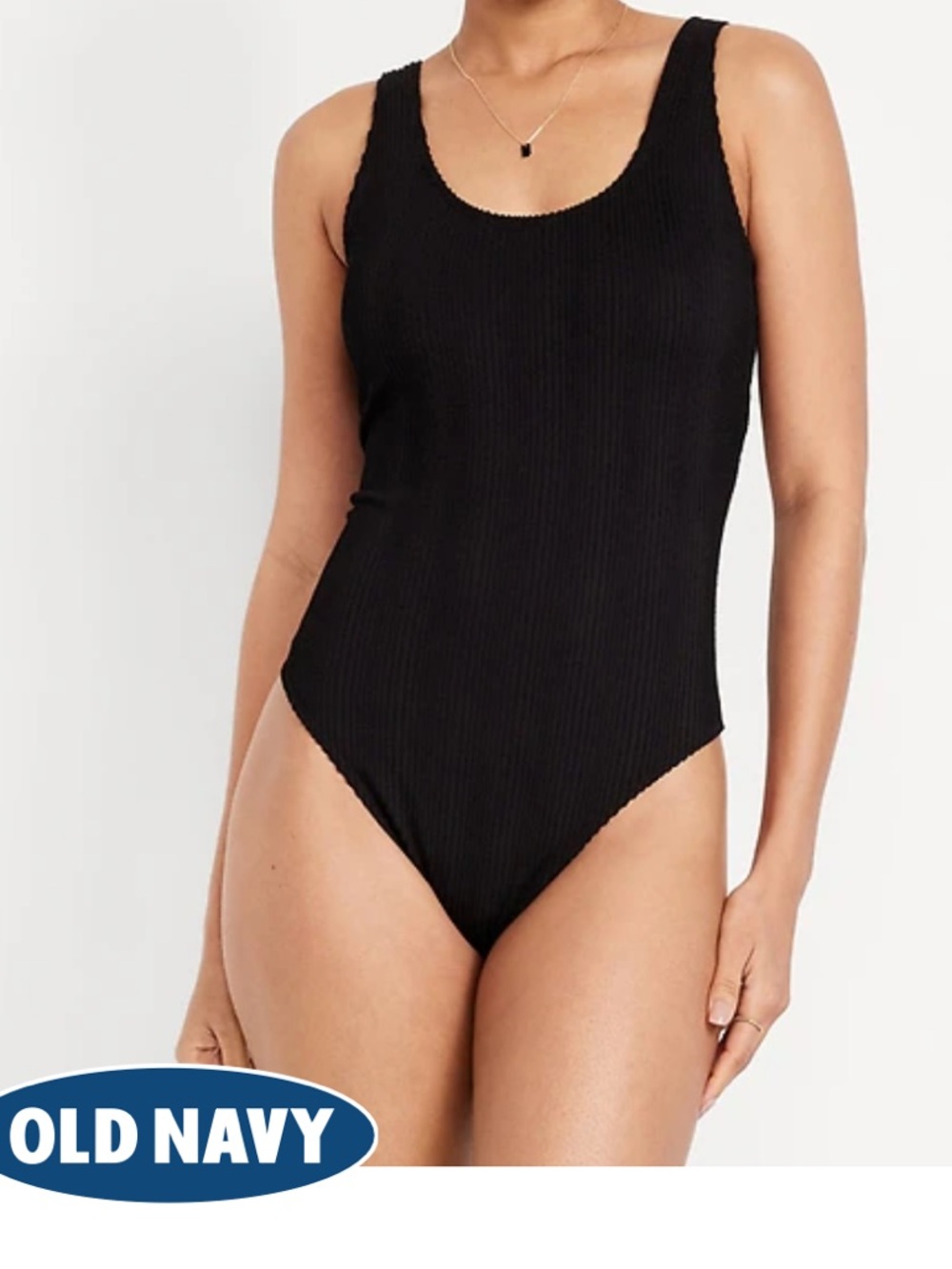 Old Navy Black Ribbed One-Piece Bodysuit - Kids